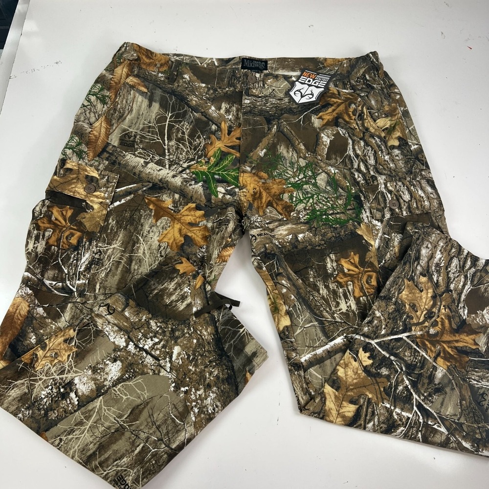 Realtree‎ Edge USA Midway Camouflage Cargo Hunting Pants 46 32